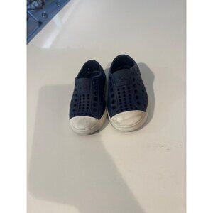 Native Kids Jefferson Slip-On Shoes Navy Blue Size C7 Rubber